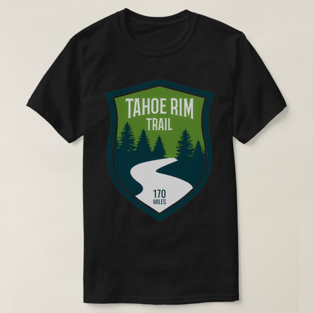 Camiseta Senderismo por Sierra Nevada Tahoe Rim Senderismo  (Diseño del anverso)