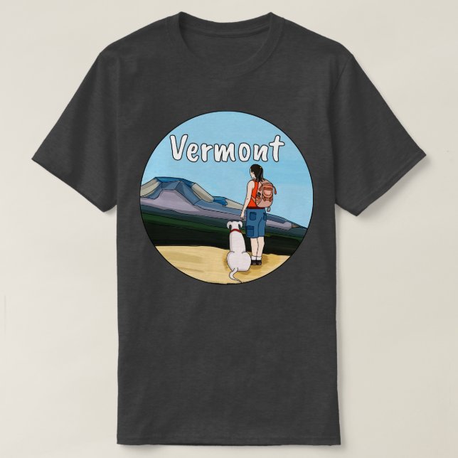 Camiseta Senderismo por Vermont (Diseño del anverso)