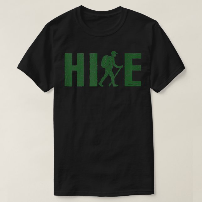 Camiseta Senderismo Senderismo Grunge Green Love Senking Tr (Diseño del anverso)