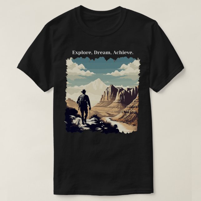 Camiseta Senderismo Zion Explore Dream Achieve (Diseño del anverso)