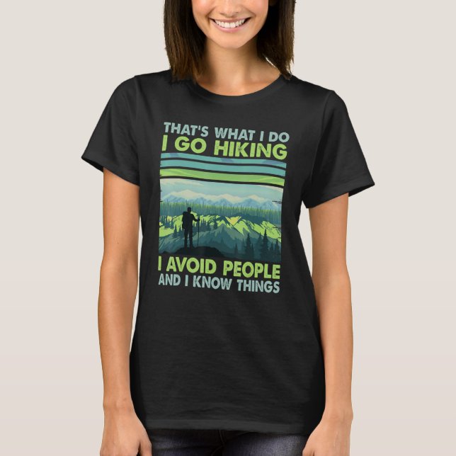 Camiseta Senderistas presentes voy de excursión evito a la  (Anverso)