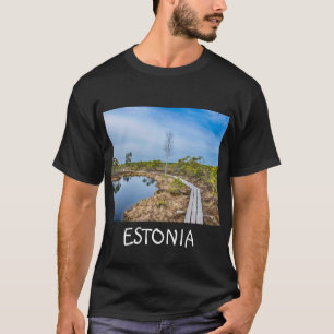 Camiseta Sendero de madera sobre pantano en Estonia