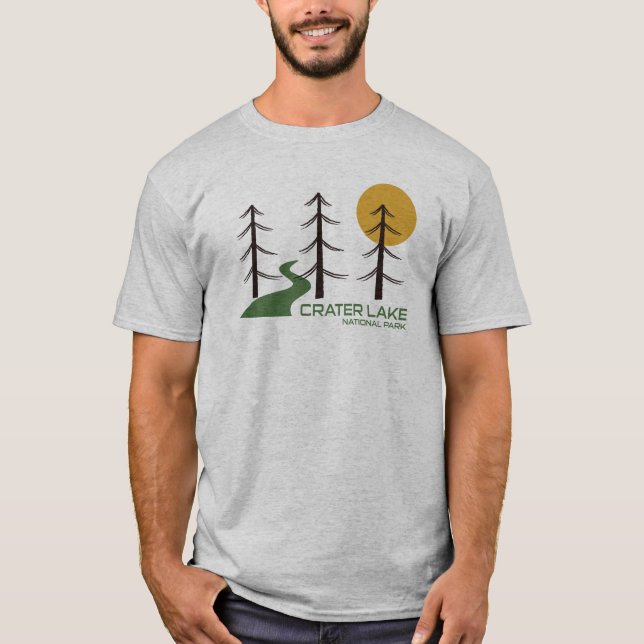 Camiseta Sendero del Parque Nacional Crater Lake (Anverso)