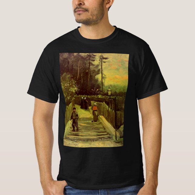 Camiseta Sendero inclinado en Montmartre por Vincent van Go (Anverso)