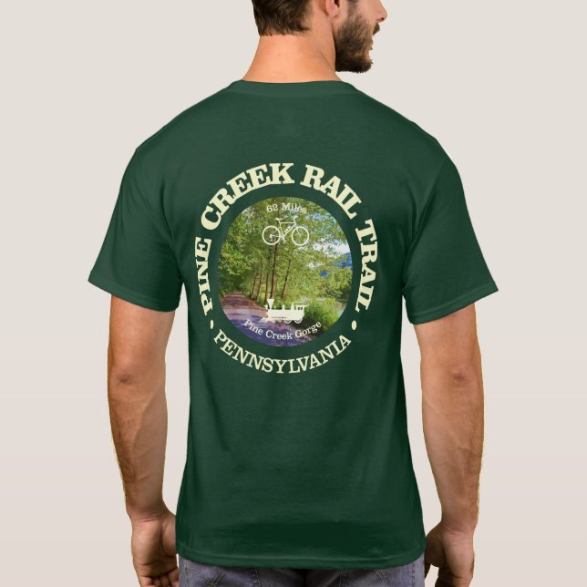 Camiseta Sendero por el carril de la Creek de Pine (ciclism (Reverso)