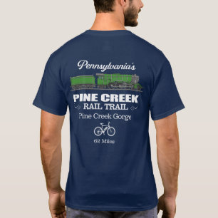 Camiseta Sendero por el ferrocarril de la crema de la pina 
