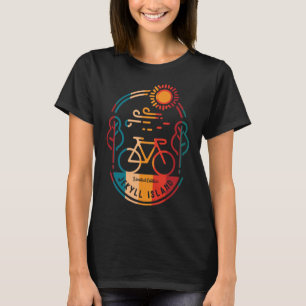 Camiseta Sendero Retro Jekyll Island Bicicleta
