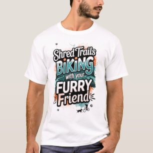 Camiseta Senderos de bicicleta con amigo peludo