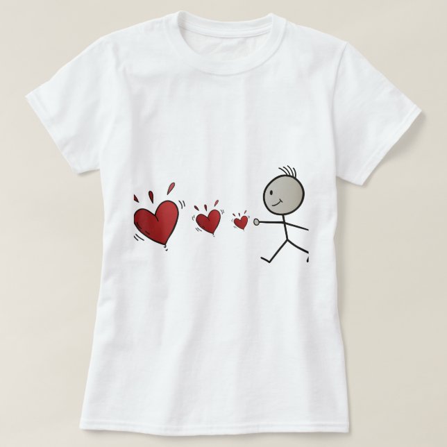 Camiseta sending love (Diseño del anverso)