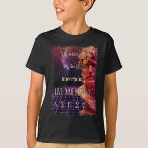 Camiseta Seneca Stoic Quote Live Now Stoicism Philosophy