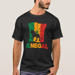 Camiseta Senegal: Bandera senegalesa animal de león en Silh