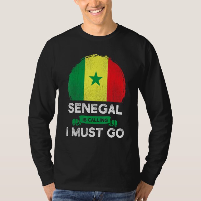 Camiseta Senegal: Debo irme a la herencia - Raíces Orgullo (Anverso)