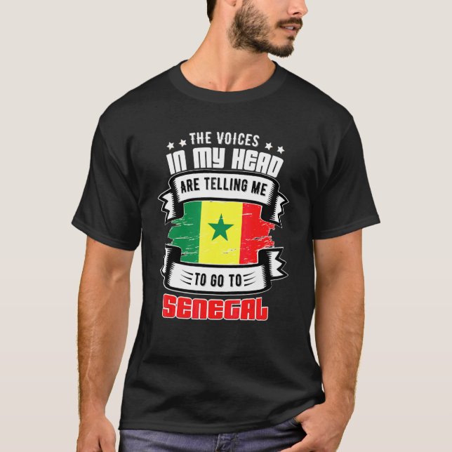 Camiseta Senegal En Mi Cabeza (Anverso)