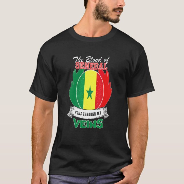 Camiseta Senegal en mis venas (Anverso)