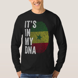 Camiseta Senegal Está En Mi ADN Huella Dactilar Senegalesa