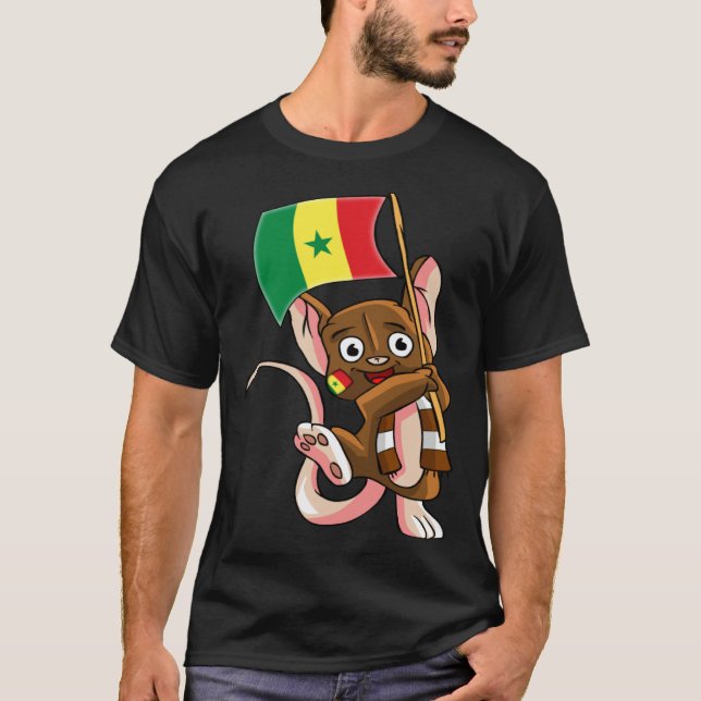 Camiseta Senegal Fan Mouse (Anverso)