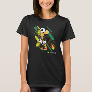 Camiseta Senegal Fútbol Fútbol Niños Jugando Fútbol Gol D