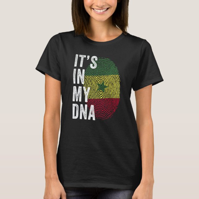 Camiseta Senegal It's In My DNA Cute Senegalese Fingerprint (Anverso)