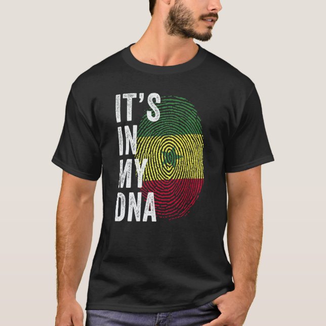 Camiseta Senegal It's In My DNA Cute Senegalese Fingerprint (Anverso)