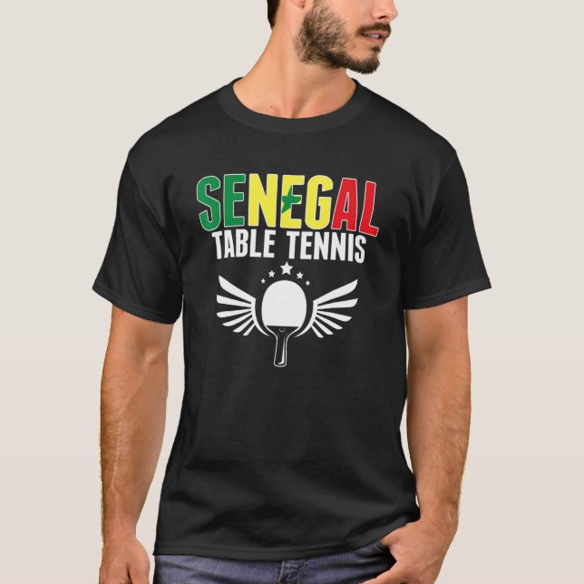 Camiseta Senegal: Mesa de ping pong Senegalés (Anverso)