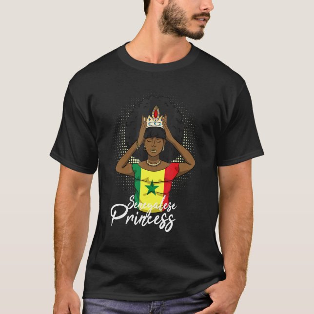 Camiseta Senegal: Orgullosa Princesa Quee del África Occide (Anverso)
