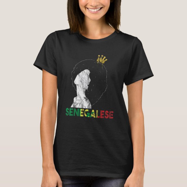 Camiseta Senegal: Orgullosa Princesa Quee del África Occide (Anverso)