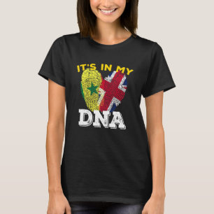 Camiseta Senegal Reino Unido Bandera Senegalesa Mano Mezcla