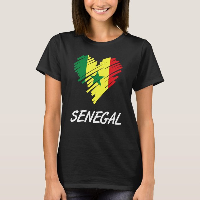 Camiseta Senegal Senegalés África Occidental Orgulloso amor (Anverso)