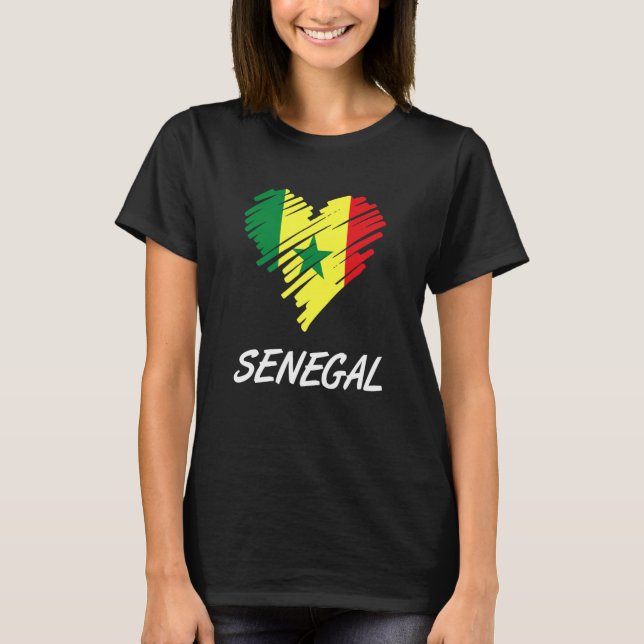 Camiseta Senegal Senegalés África Occidental Orgulloso amor (Anverso)