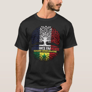 Camiseta Senegal Senegalés Francia árbol de origen francés 