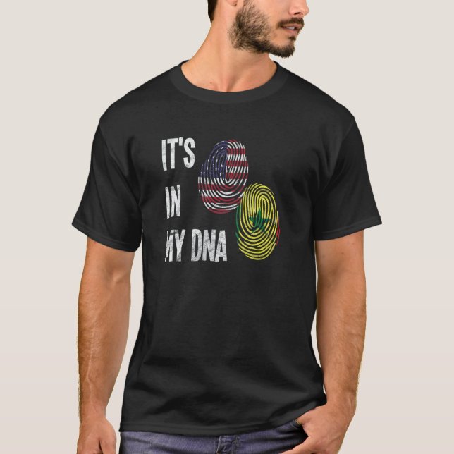 Camiseta Senegal Senegalesa América Bandera Americana Mezcl (Anverso)
