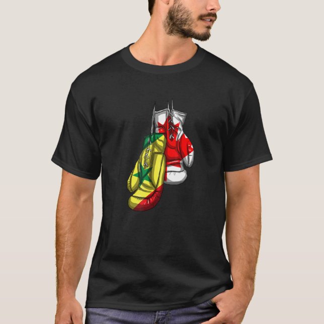 Camiseta Senegal Senegalesa Canadá Bandera Canadiense Mezcl (Anverso)