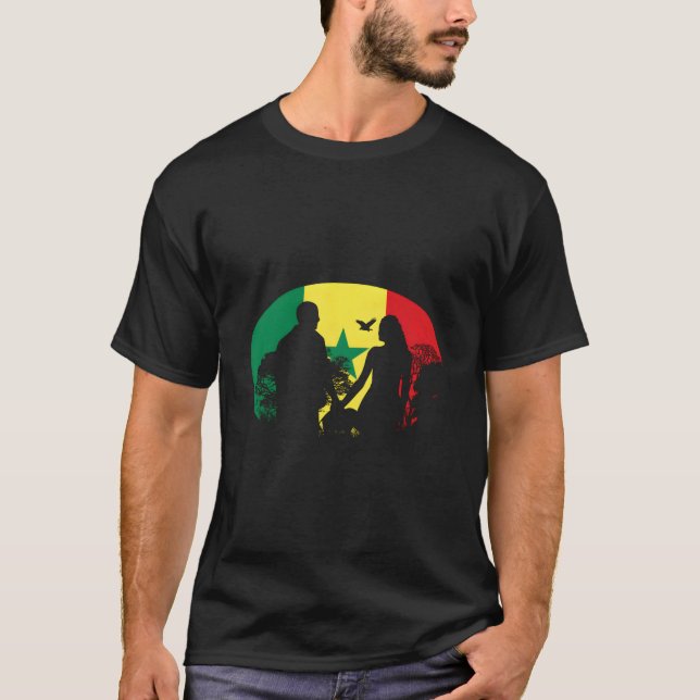 Camiseta Senegal Senegalese West Africa Proud Love Flag (Anverso)