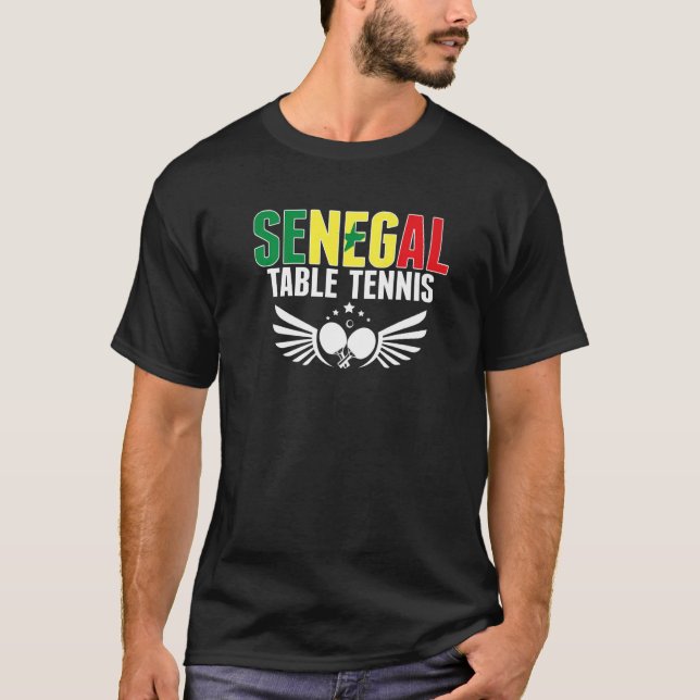 Camiseta Senegal Table Tennis  Support Senegalese Ping Pong (Anverso)