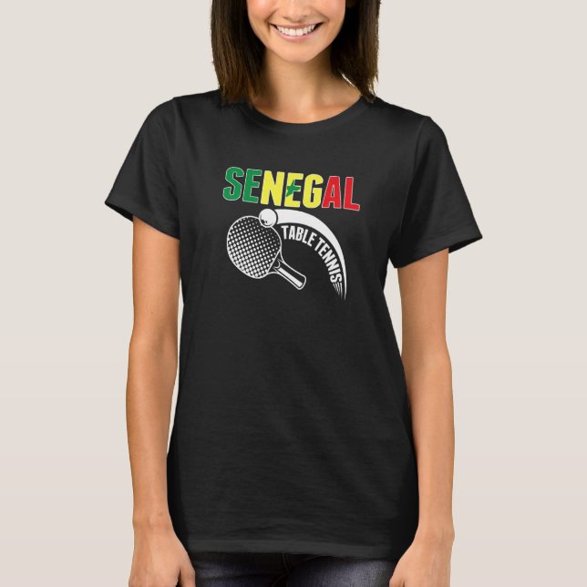 Camiseta Senegal Table Tennis  Support Senegalese Ping Pong (Anverso)