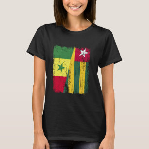 Camiseta Senegal Togo Media Bandera Raíces Senegaleses Togo
