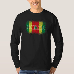 Camiseta Senegal: Vintage de bandera nacional estafa senega