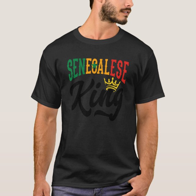Camiseta Senegalese King Senegal Senegalese Senegal Flag (Anverso)