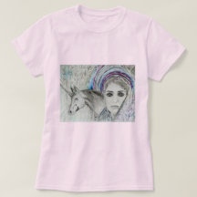 Camiseta Senhora da Magia (desenho autoral)