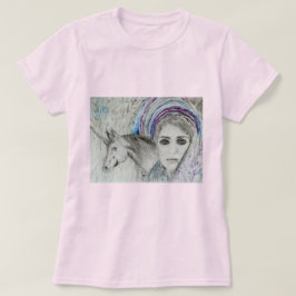Camiseta Senhora da Magia (desenho autoral)