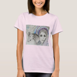 Camiseta Senhora da Magia (desenho autoral)