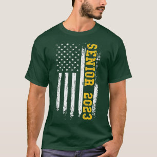 Camiseta Senior 0 American Flag Shirt USA Graduation Class