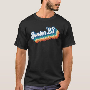 Camiseta Senior 2023 Vintage Colors Graduation Retro Class