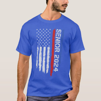 Camiseta Senior 2024 American Flag Graduation Class Of 2024
