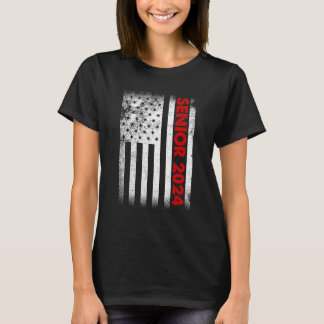 Camiseta Senior 2024 American Flag USA Graduation Class of