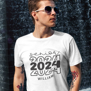 Camiseta Senior 2024 con nombre de graduado