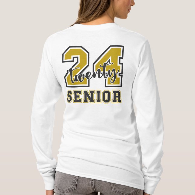 Camiseta Senior 2024, Senior Gift Graduation Back and Front (Reverso)