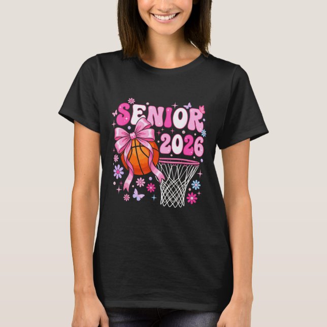 Camiseta Senior 2026 class of 2026 basketball coquette bow (Anverso)
