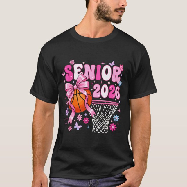 Camiseta Senior 2026 class of 2026 basketball coquette bow (Anverso)