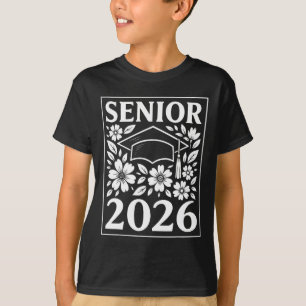 Camiseta Senior 2026 Flores Flores Cl De 2026 Graduación K